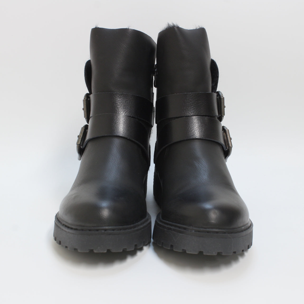 Women's Black Buckle Boots - Blowfish Malibu Royal SHR