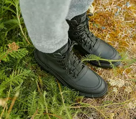 Women's Black Earth Addict Erde Lace Up Hiker Boots