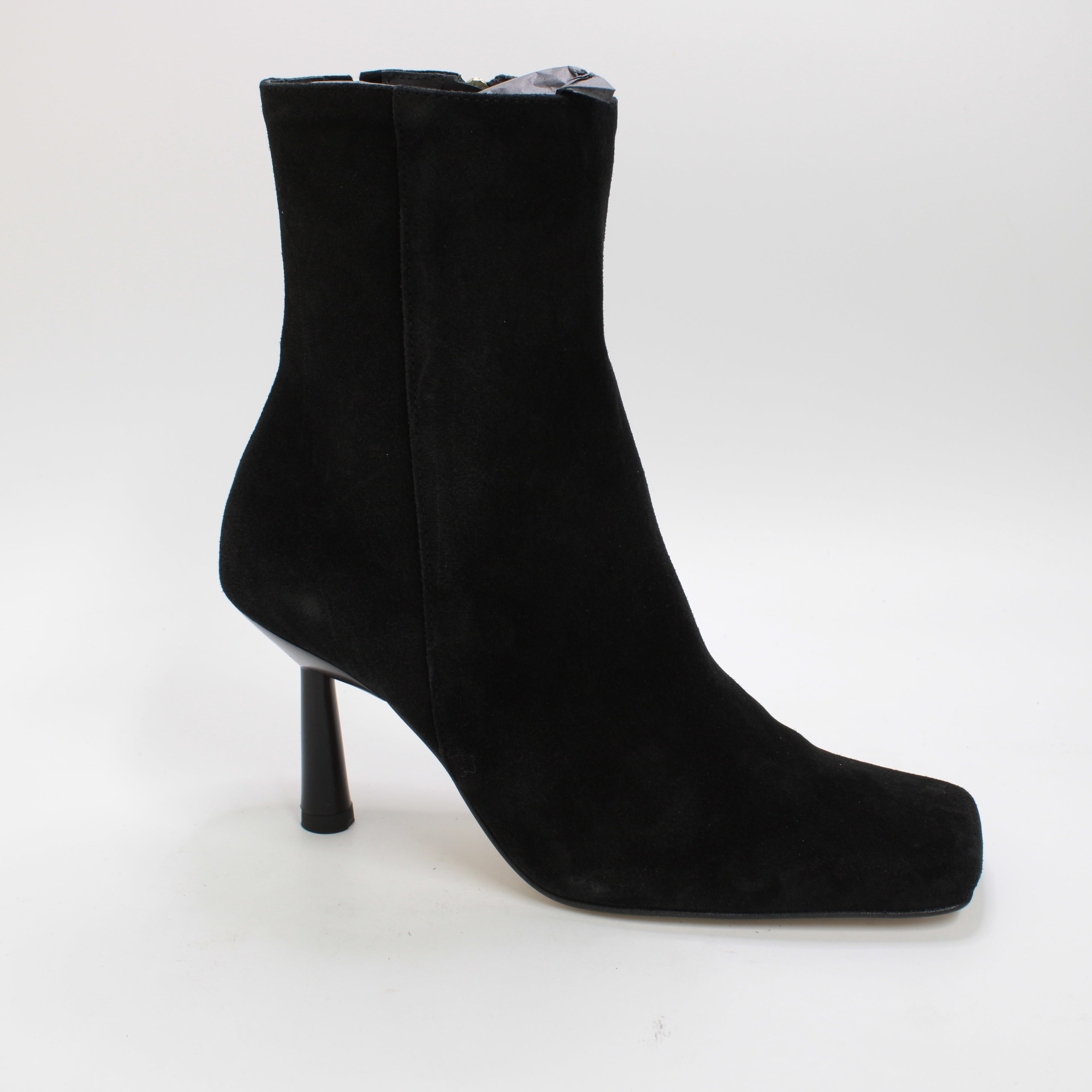 Women's Black Frappe Stiletto Heeled Ankle Boots