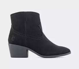 Women's Black Geo Block Heel Western Boots