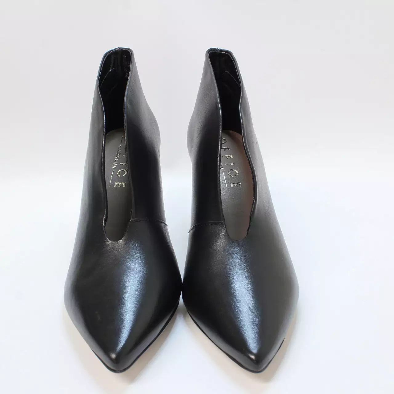 Women's Black Leather Office Mariella Shoe Boots.