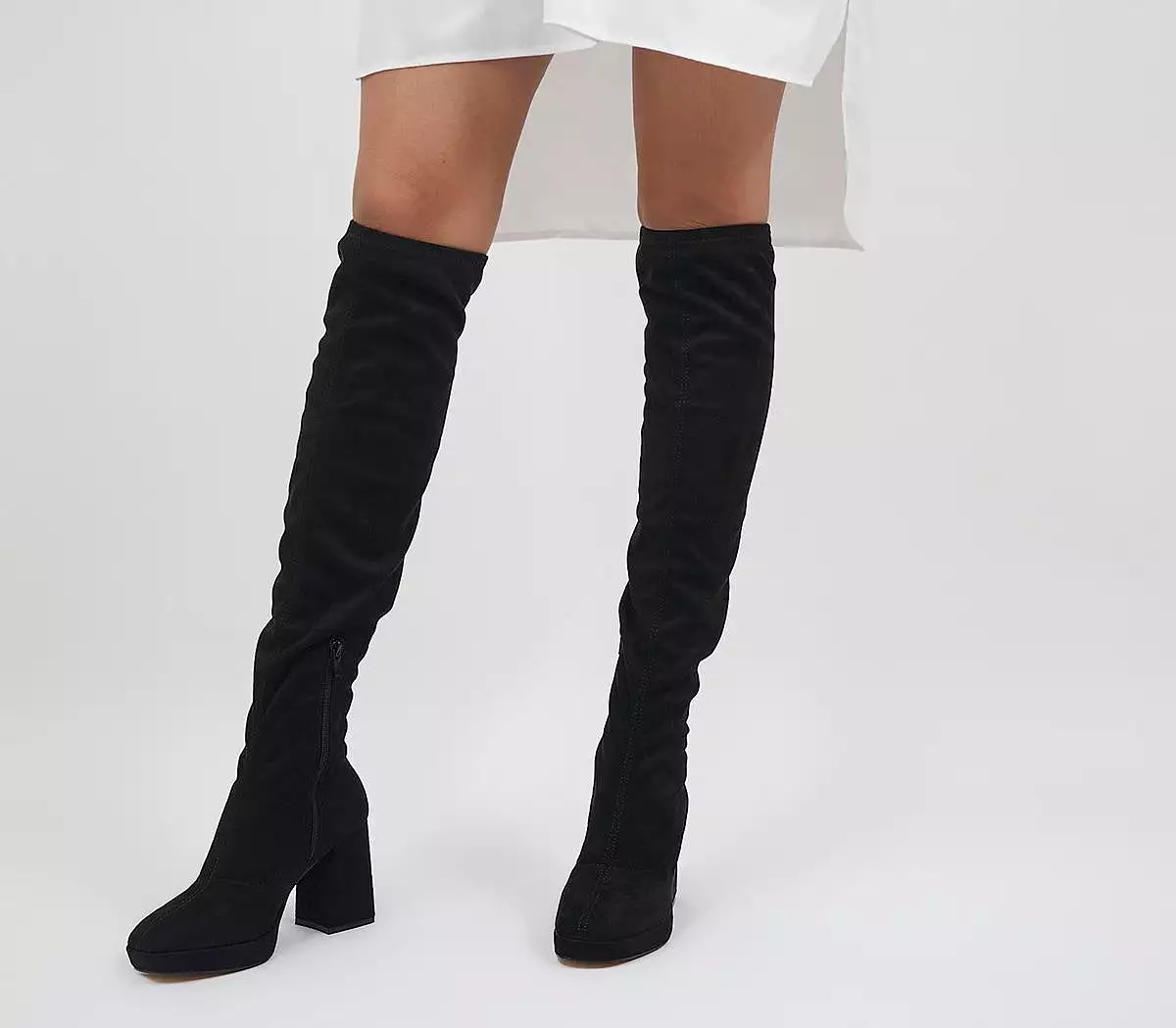 Women's Black Micro Sock Boots