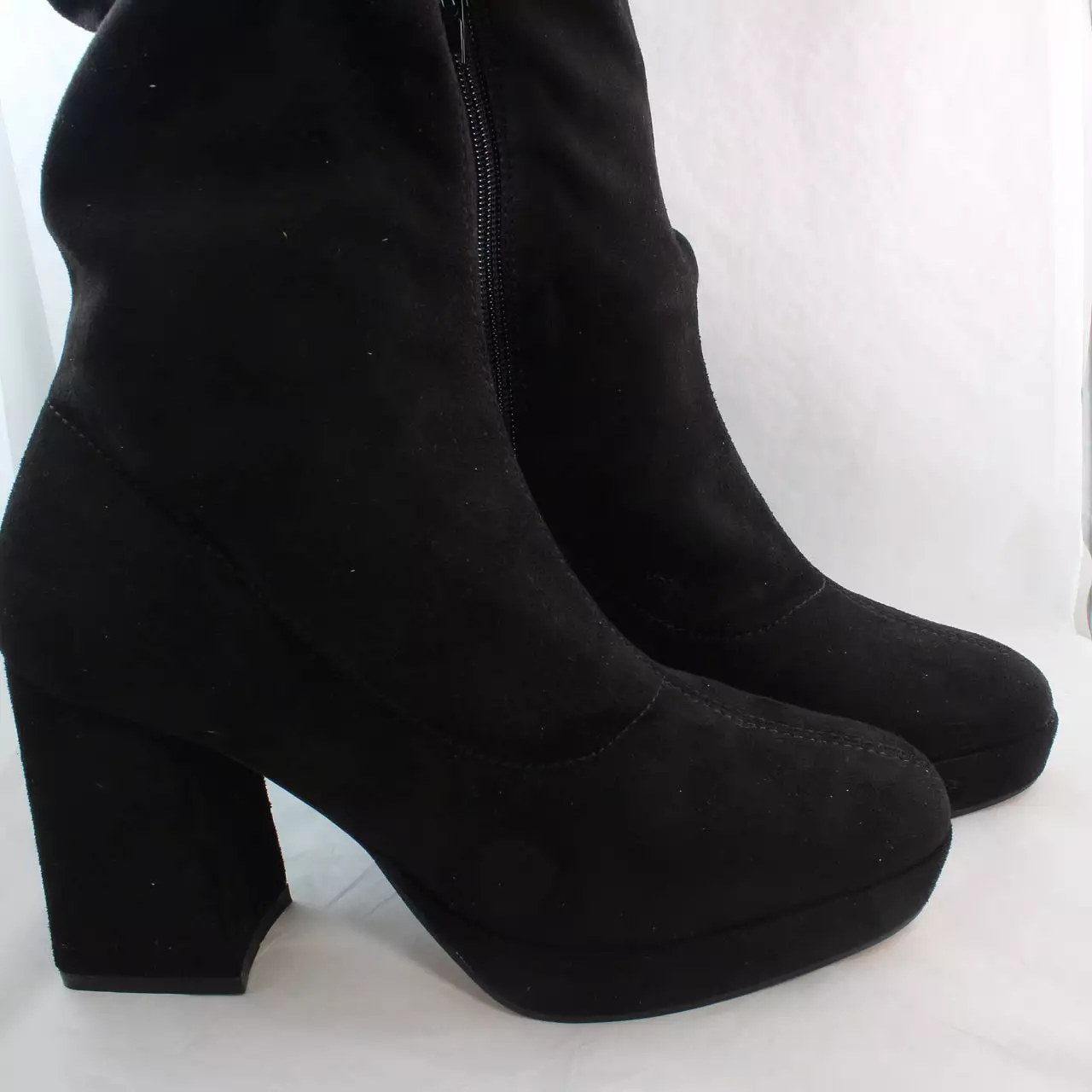 Women's Black Micro Sock Boots