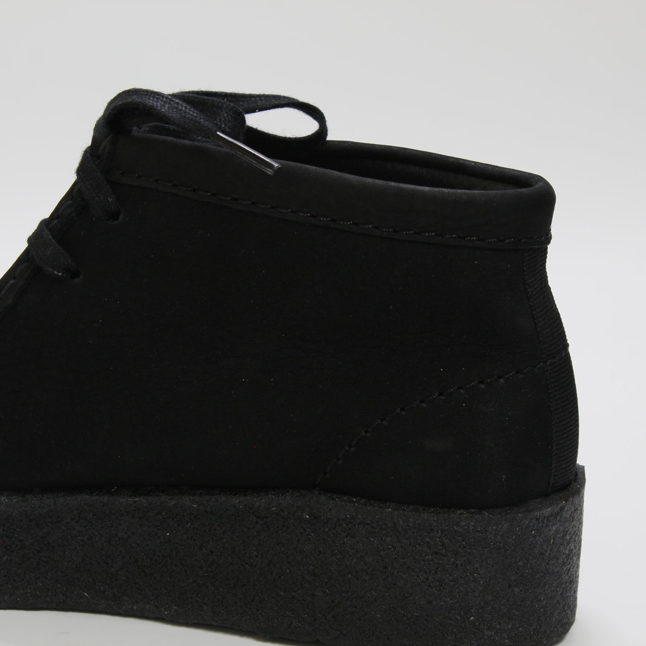 Womens Clarks Wallabee Cup Boots - Black Nubuck