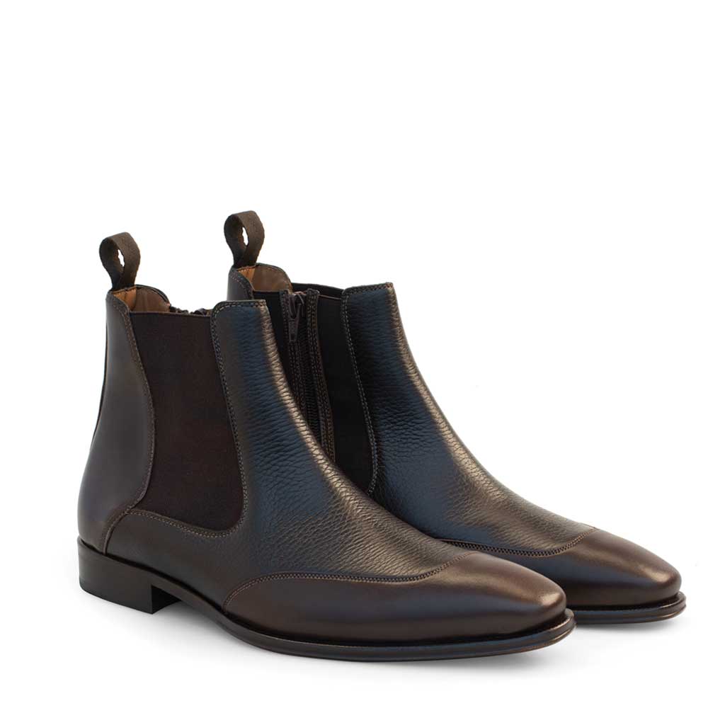 Women's Leather Chelsea Boot with Side Zip - Cadence