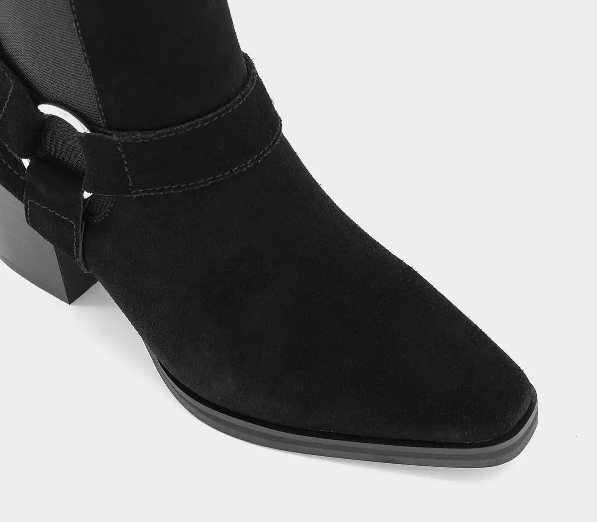 Womens Office Albion Western Boots Black Suede