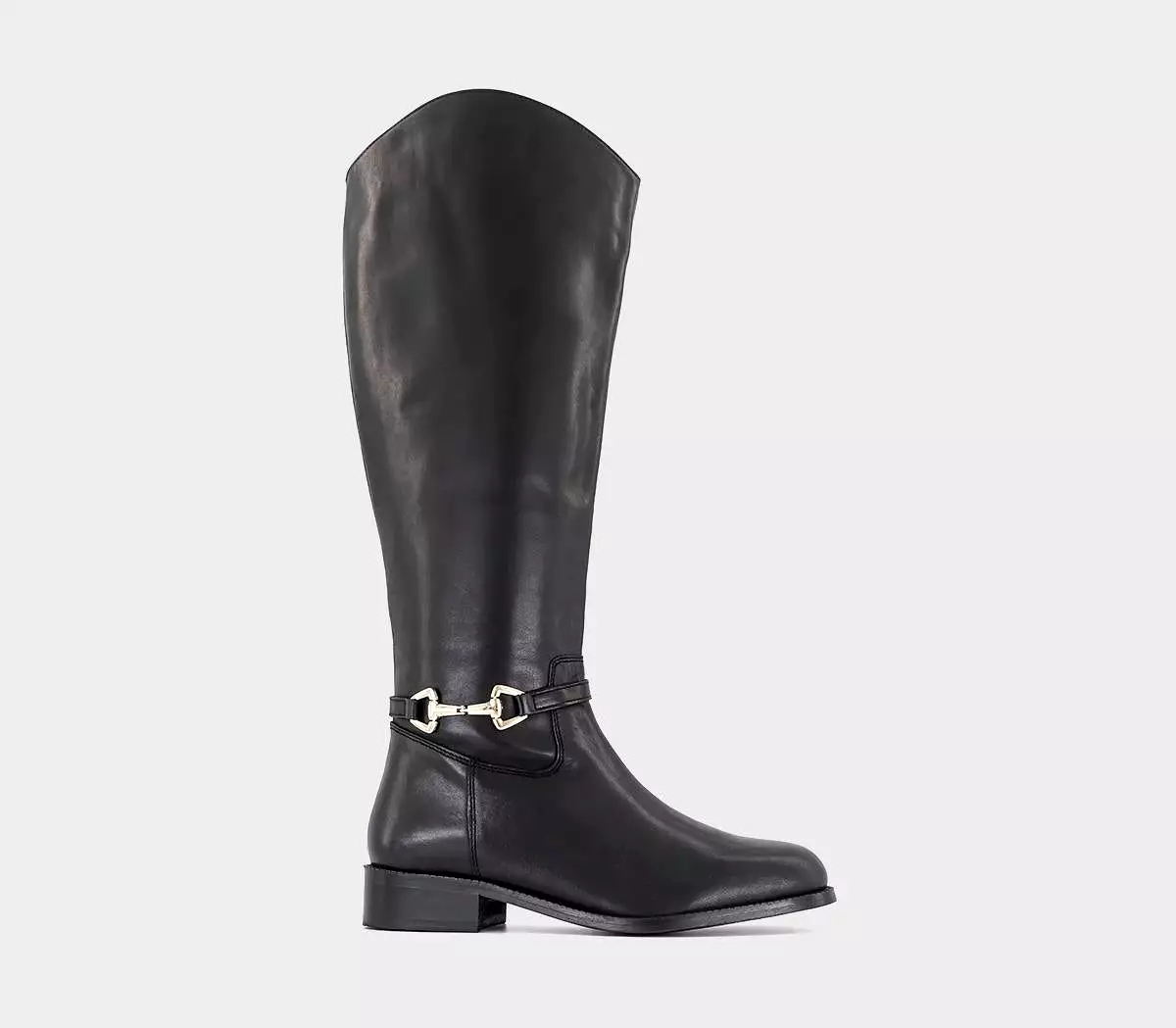 Womens Office Kallie Knee High Boots - Black Leather