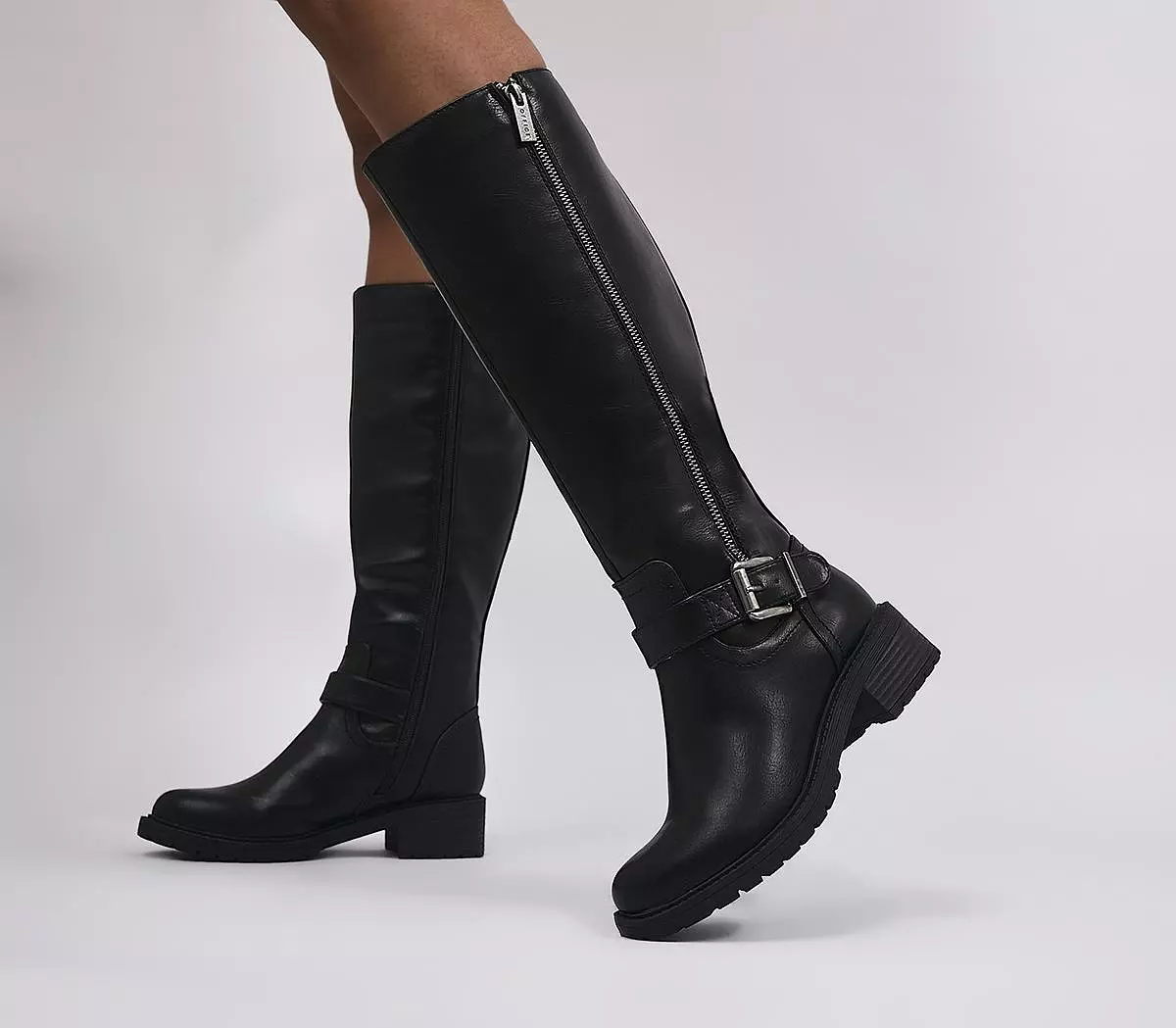 Women's Office Khloe High Leg Rider Boots Black.