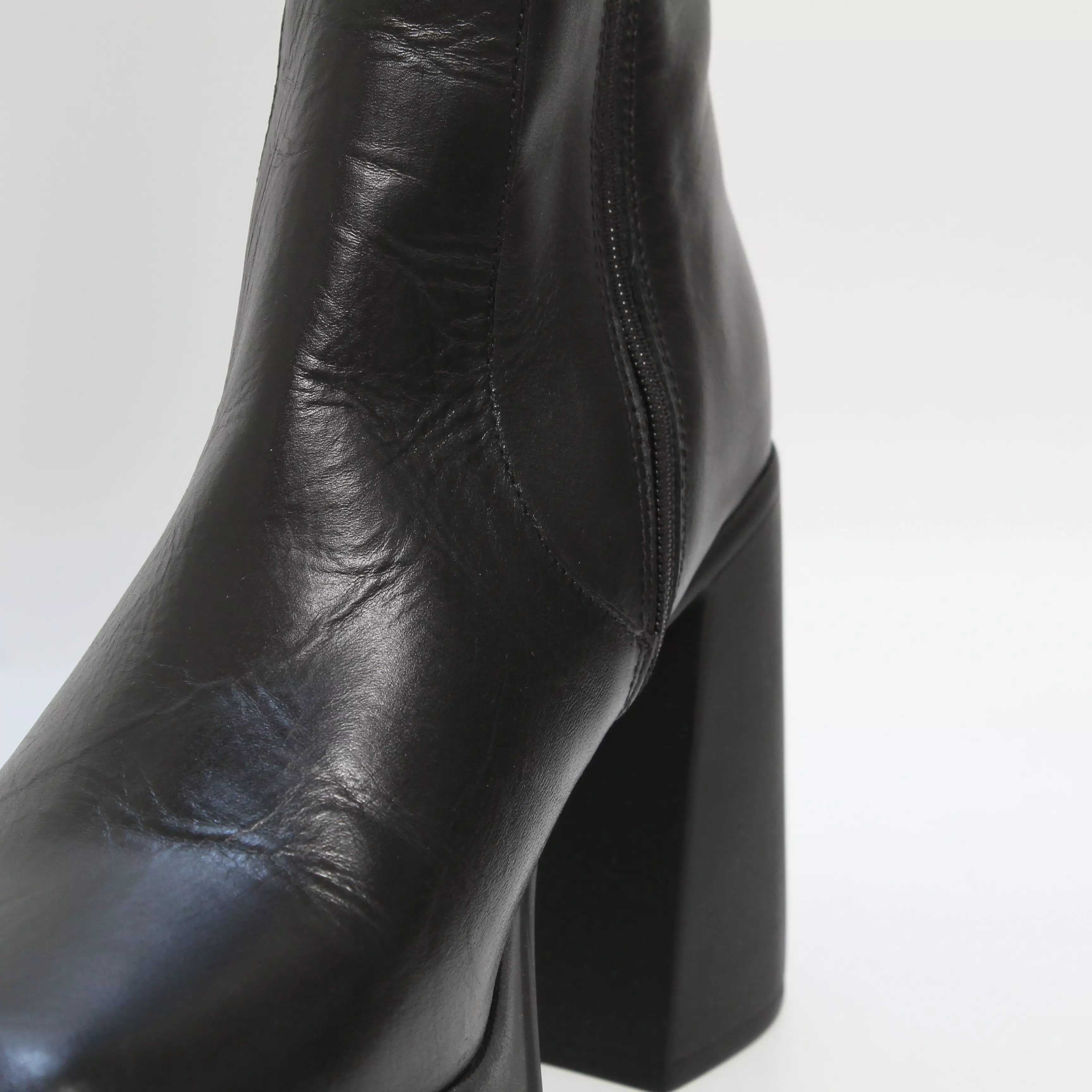 Women's Office Krane Platform Boots, Black Leather