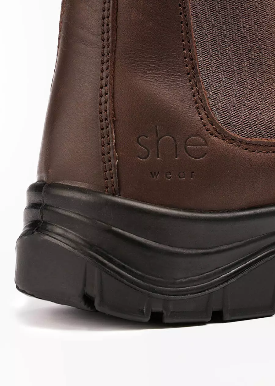 Women's safety work boots that inspire confidence in a pull-on style.