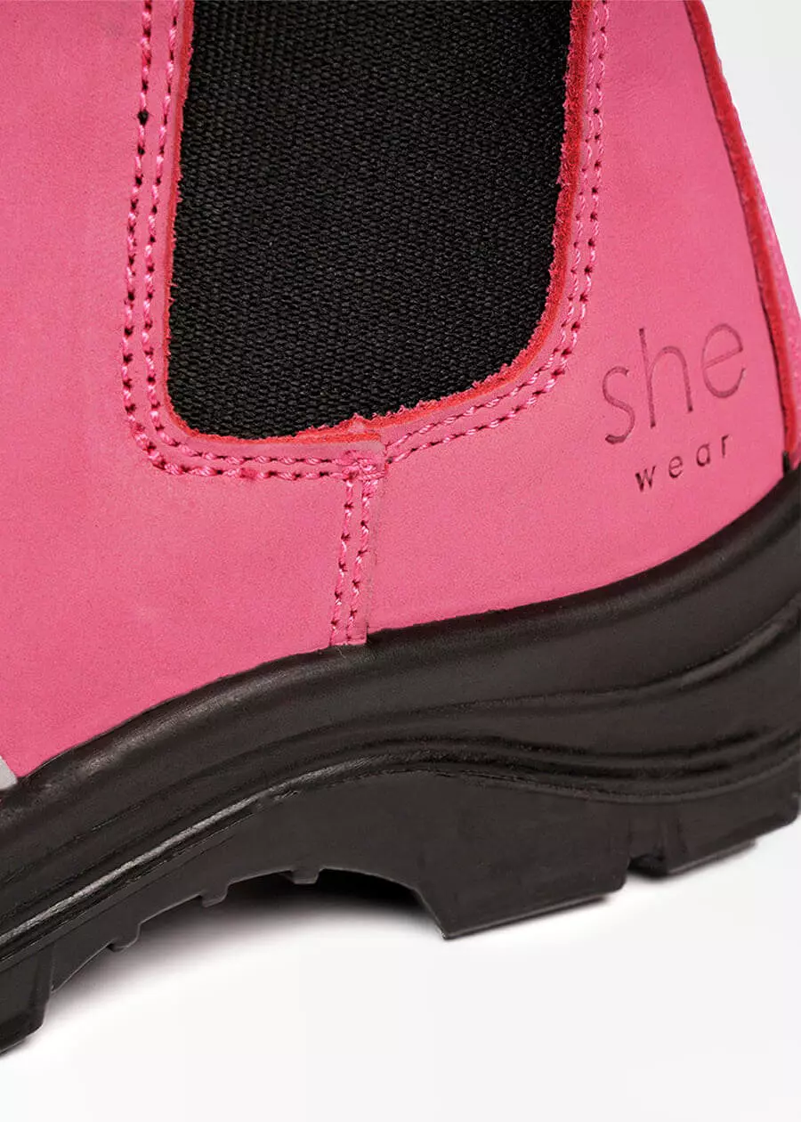 Women's safety work boots that inspire confidence in a pull-on style.