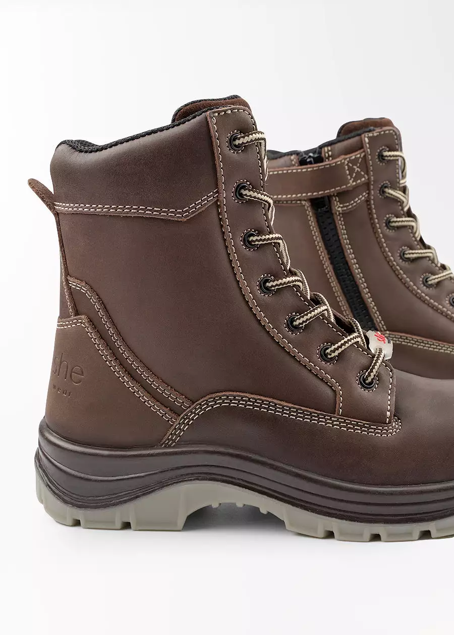 Women's safety work boots with zip