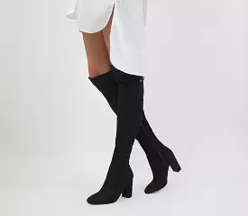 Women's Stretch Boots Over The Knee Black