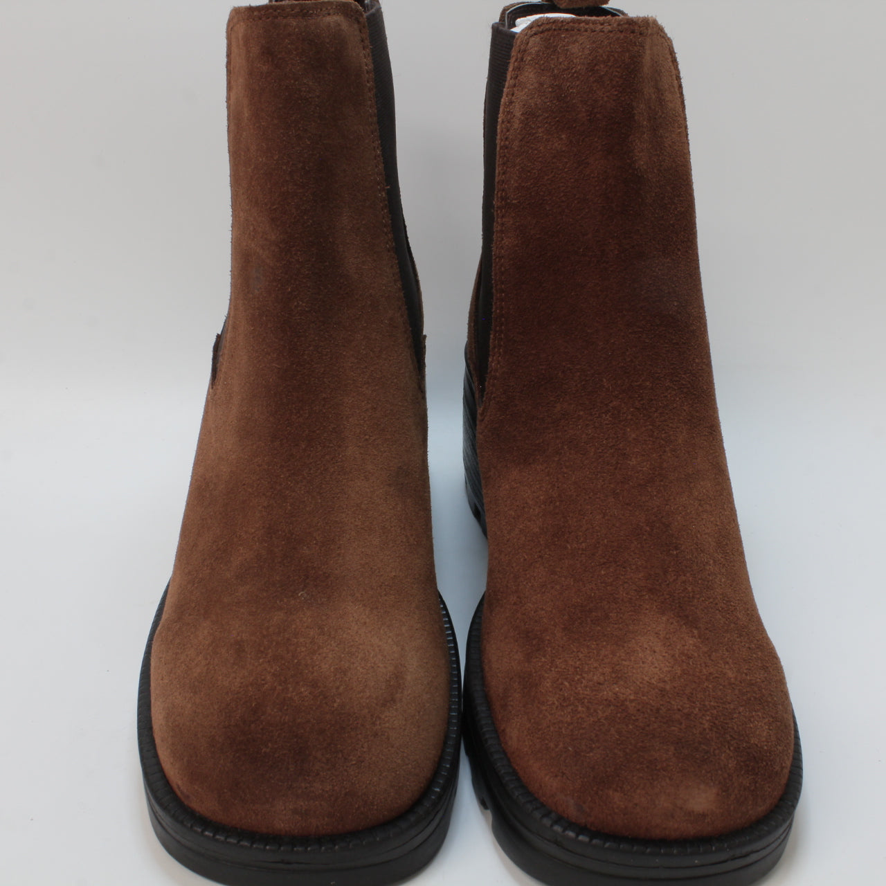 Women's Tan Suede Mid Height Chelsea Boots UK Size 5